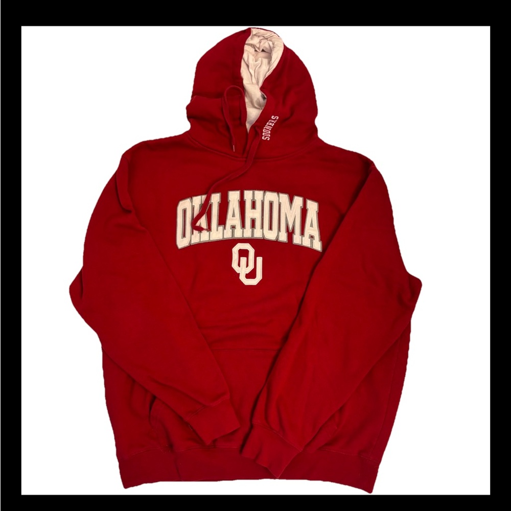Stadium Athletics Oklahoma Sooners OU Pullover Sweatshirt with Hoodie Size‎ XL